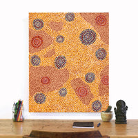 Aboriginal Artwork by Colin Jakamarra Gibson, Yankirri Jukurrpa (Emu Dreaming) - Ngarlikurlangu, 76x61cm