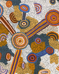 Aboriginal Artwork by Colin Jakamarra Gibson, Yurrampi Jukurrpa (Honey Ant Dreaming), 91x61cm