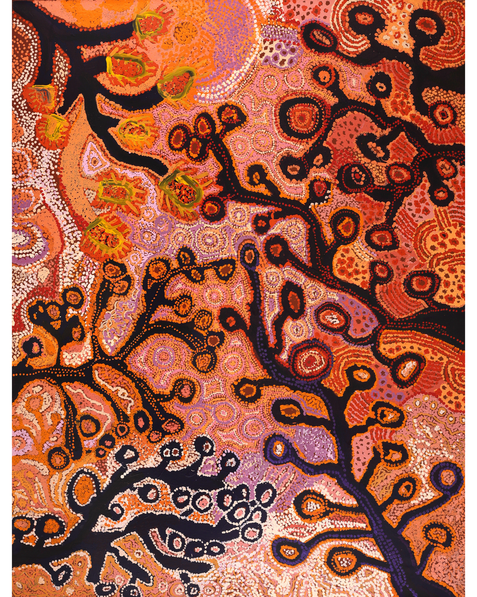 Aboriginal Artwork by Ultukunpa (honey grevillea), 5 artists, 198x152cm