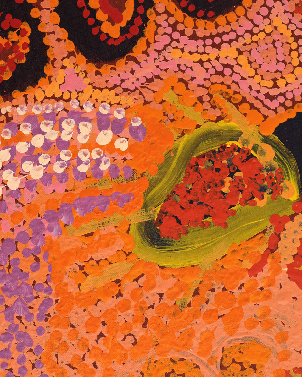 Aboriginal Artwork by Ultukunpa (honey grevillea), 5 artists, 198x152cm