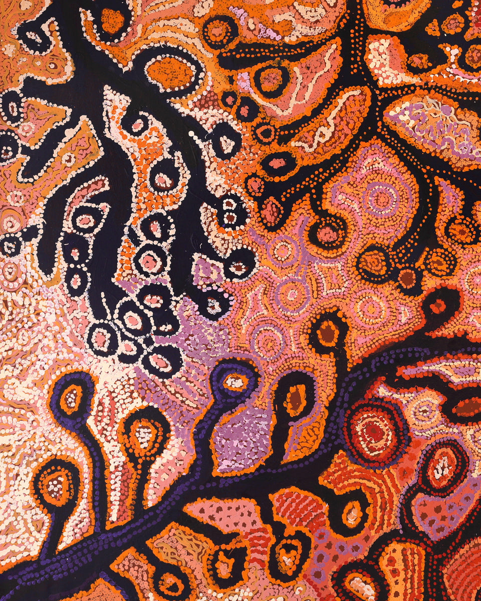 Aboriginal Artwork by Ultukunpa (honey grevillea), 5 artists, 198x152cm