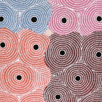 Aboriginal Artwork by Crystal Nungarrayi Morris, Ngapa Jukurrpa (Water Dreaming) - Mikanji, 91x61cm