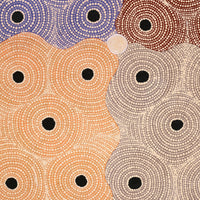 Aboriginal Artwork by Crystal Nungarrayi Morris, Ngapa Jukurrpa (Water Dreaming) - Mikanji, 76x61cm