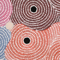 Aboriginal Artwork by Crystal Nungarrayi Morris, Ngapa Jukurrpa (Water Dreaming) - Mikanji, 91x61cm