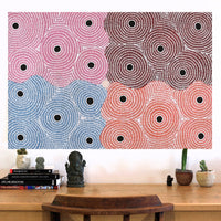 Aboriginal Artwork by Crystal Nungarrayi Morris, Ngapa Jukurrpa (Water Dreaming) - Mikanji, 91x61cm