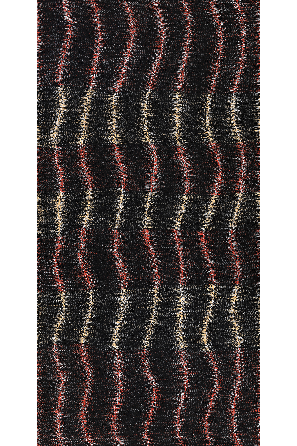 Aboriginal Artwork by Debbie Napaljarri Brown, Wanakiji Jukurrpa (Bush Tomato Dreaming), 122x61cm