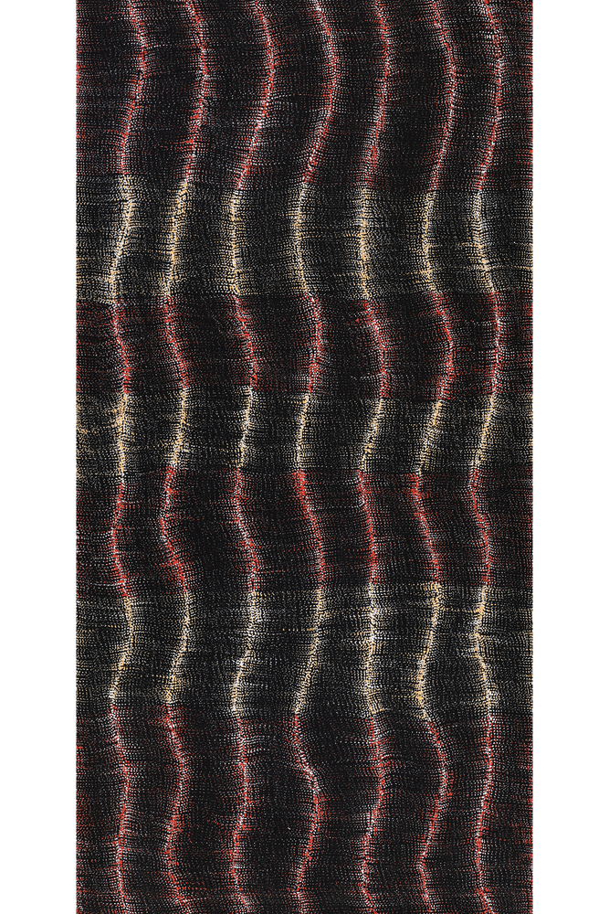 Aboriginal Artwork by Debbie Napaljarri Brown, Wanakiji Jukurrpa (Bush Tomato Dreaming), 122x61cm