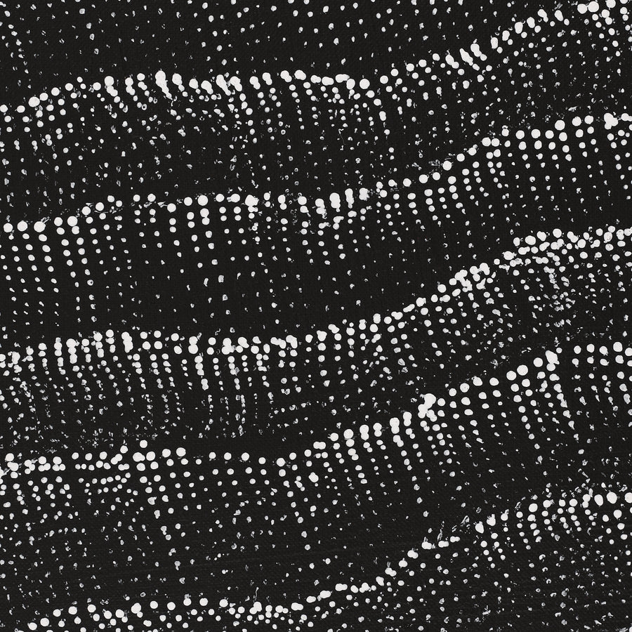 Aboriginal Artwork by Debbie Napaljarri Brown, Wanakiji Jukurrpa (Bush Tomato Dreaming), 91x61cm