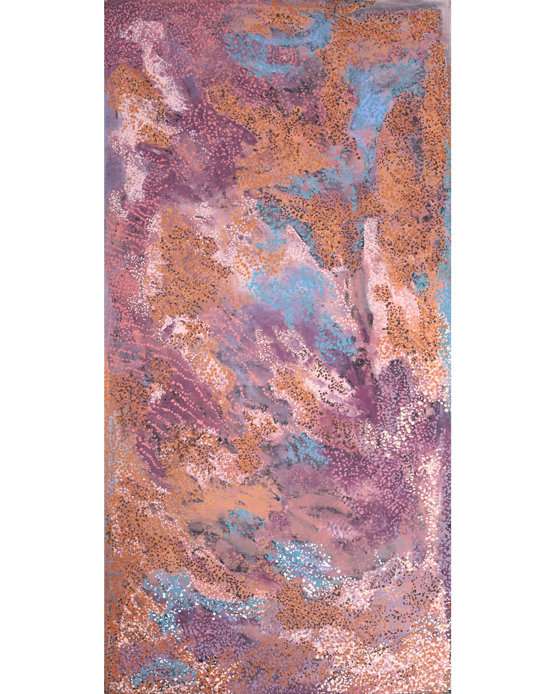 Aboriginal Artwork by Derrick Butt, Kulyakartu, 152x76cm