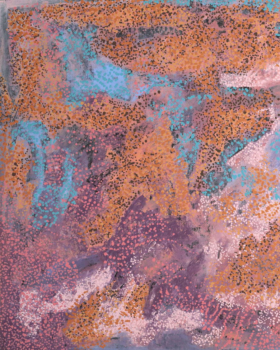 Aboriginal Artwork by Derrick Butt, Kulyakartu, 152x76cm