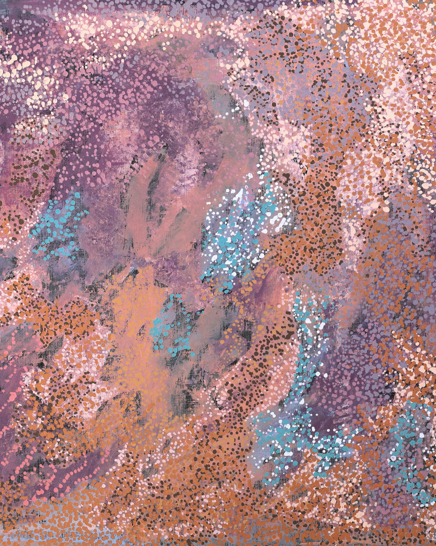 Aboriginal Artwork by Derrick Butt, Kulyakartu, 152x76cm