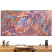 Aboriginal Artwork by Derrick Butt, Kulyakartu, 152x76cm