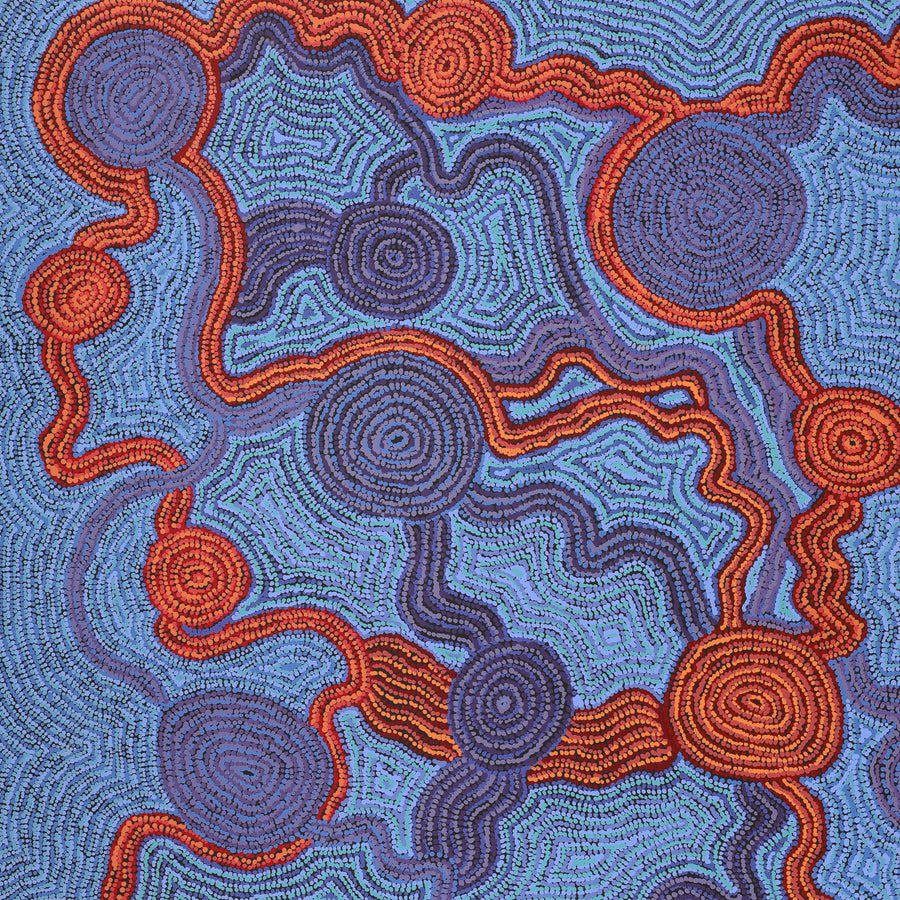 Aboriginal Artwork by Daisybell Kulyuru, Minyma Kutjara(near Ernabella), 150x120cm