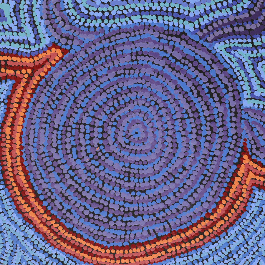 Aboriginal Artwork by Daisybell Kulyuru, Minyma Kutjara(near Ernabella), 150x120cm