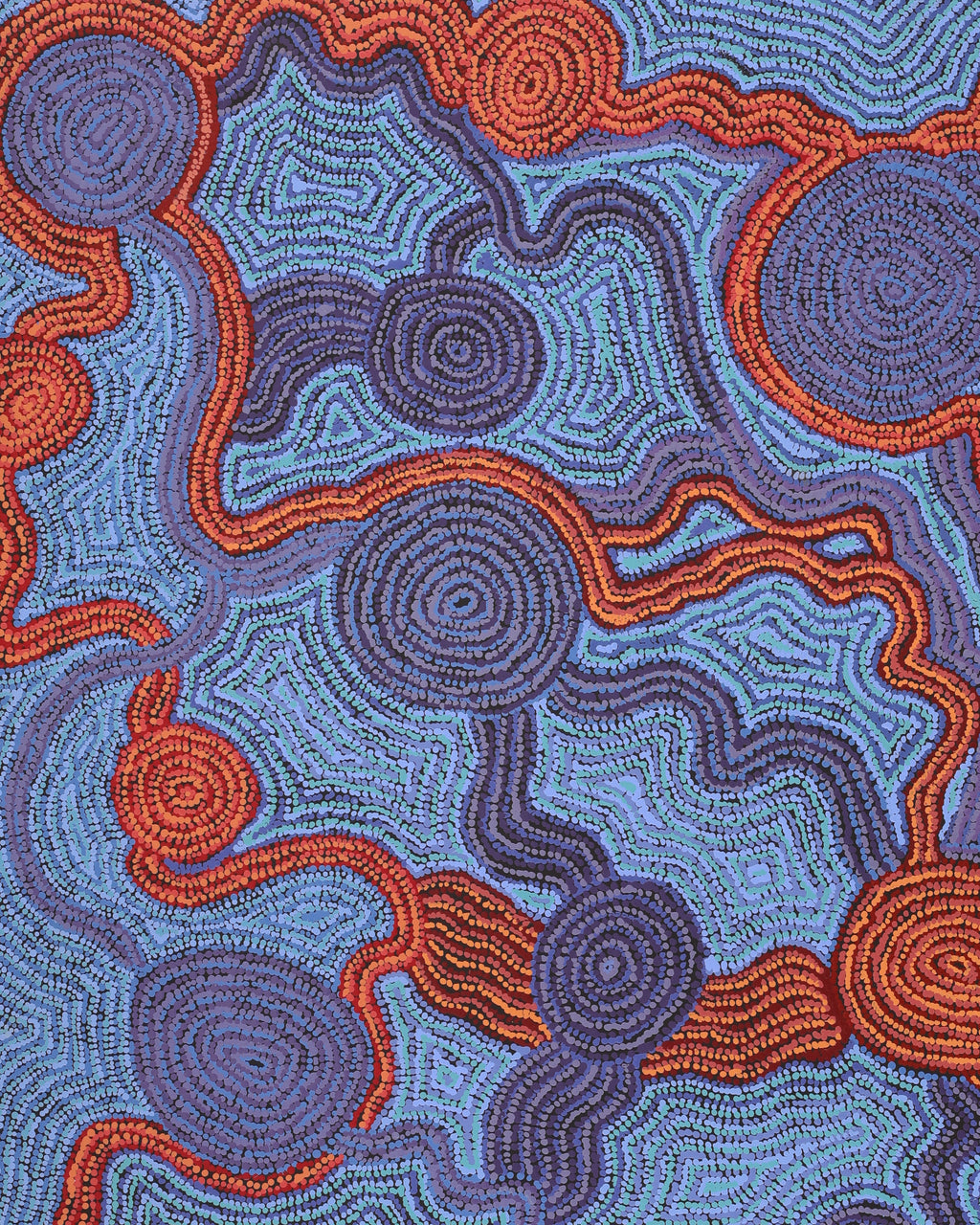 Aboriginal Artwork by Daisybell Kulyuru, Minyma Kutjara(near Ernabella), 150x120cm