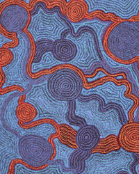 Aboriginal Artwork by Daisybell Kulyuru, Minyma Kutjara(near Ernabella), 150x120cm