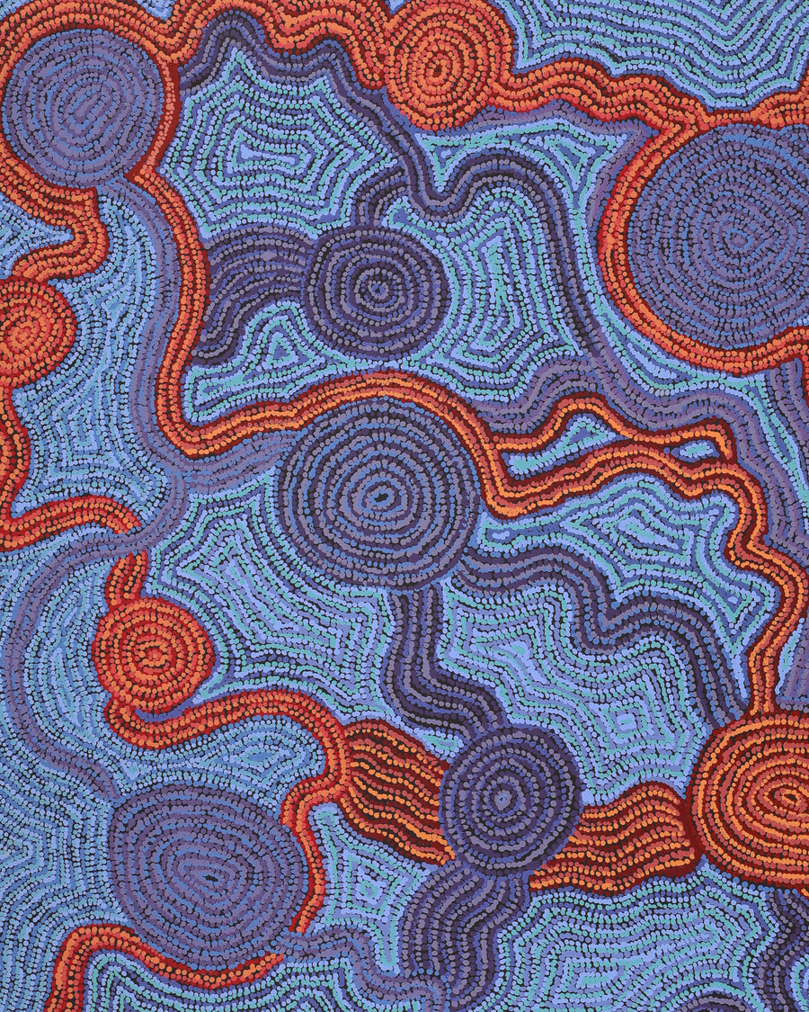 Aboriginal Artwork by Daisybell Kulyuru, Minyma Kutjara(near Ernabella), 150x120cm