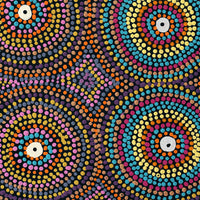 Aboriginal Artwork by Daisy Napangardi Frank, Karnta Jukurrpa (Womens Dreaming), 50x40cm