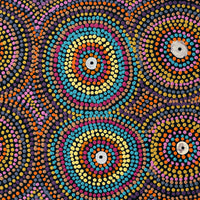 Aboriginal Artwork by Daisy Napangardi Frank, Karnta Jukurrpa (Womens Dreaming), 50x40cm