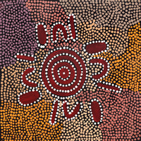 Aboriginal Artwork by Daisy Napangardi Frank, Karnta Jukurrpa (Womens Dreaming), 30x30cm