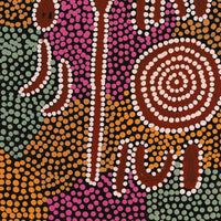 Aboriginal Artwork by Daisy Napangardi Frank, Karnta Jukurrpa (Womens Dreaming), 30x30cm
