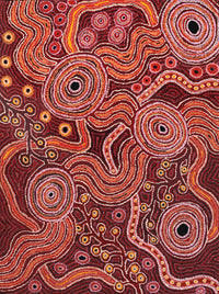 Aboriginal Artwork by Daisybell Kulyuru, Minyma Kutjara(near Ernabella), 122x91cm