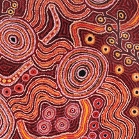 Aboriginal Artwork by Daisybell Kulyuru, Minyma Kutjara(near Ernabella), 122x91cm