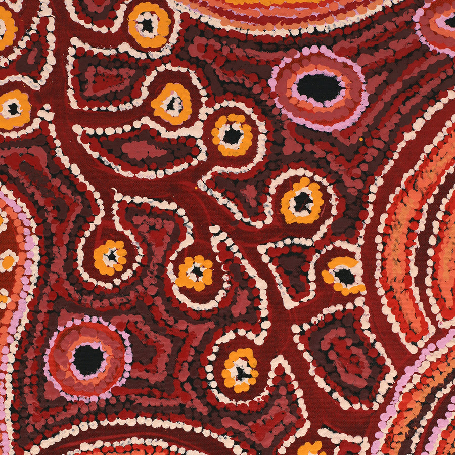Aboriginal Artwork by Daisybell Kulyuru, Minyma Kutjara(near Ernabella), 122x91cm