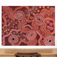 Aboriginal Artwork by Daisybell Kulyuru, Minyma Kutjara(near Ernabella), 122x91cm