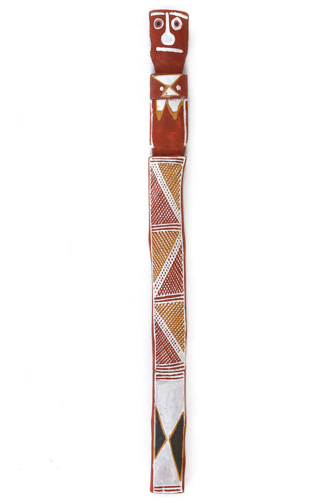 Aboriginal Artwork by Dallas Kelly, Mimih Spirit, 54cm