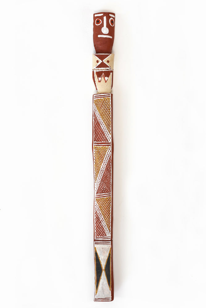 Aboriginal Artwork by Dallas Kelly, Mimih Spirit, 54cm