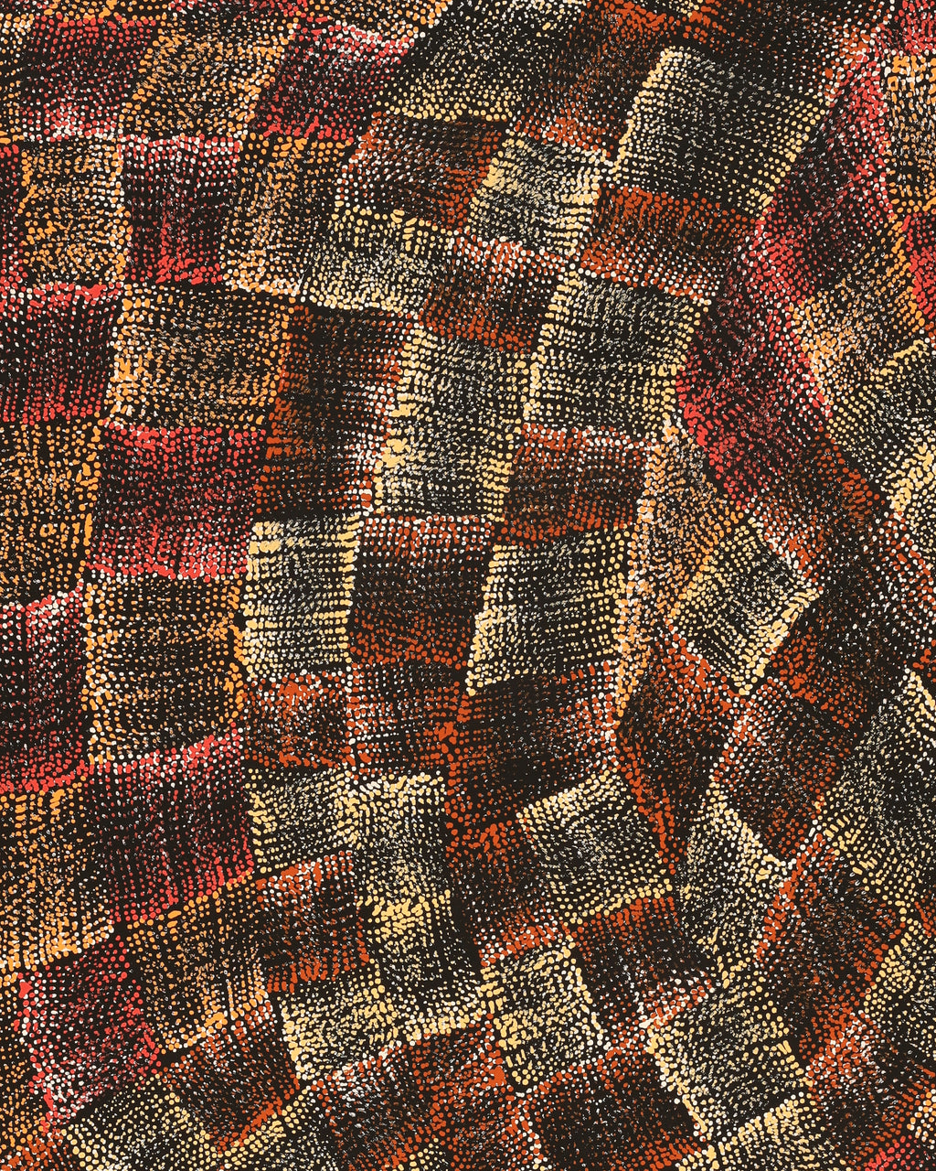 Aboriginal Artwork by Debbie Napaljarri Brown, Wanakiji Jukurrpa (Bush Tomato Dreaming), 107x61cm
