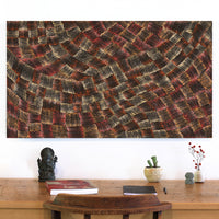 Aboriginal Artwork by Debbie Napaljarri Brown, Wanakiji Jukurrpa (Bush Tomato Dreaming), 107x61cm