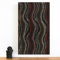 Aboriginal Artwork by Debbie Napaljarri Brown, Wanakiji Jukurrpa (Bush Tomato Dreaming), 76x46cm
