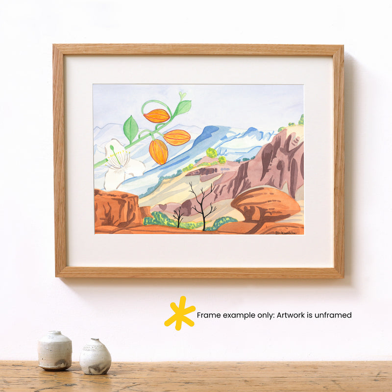 Aboriginal Artwork by Dellina Inkamala, Kwartatuma (Orminston Gorge), 35x26cm