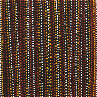 Aboriginal Artwork by Delores Nangala Robertson, Ngapa Jukurrpa (Water Dreaming) - Puyurru, 30x30cm