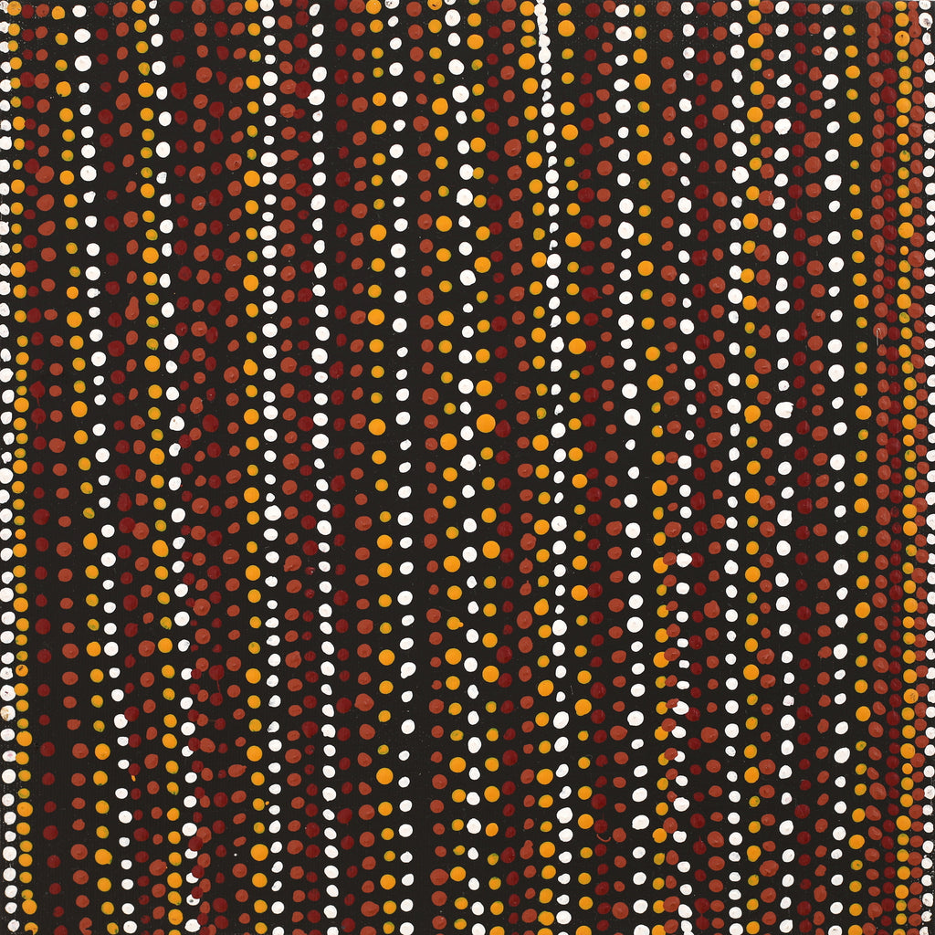 Aboriginal Art by Delores Nangala Robertson, Ngapa Jukurrpa (Water Dreaming) - Puyurru, 30x30cm - ART ARK®