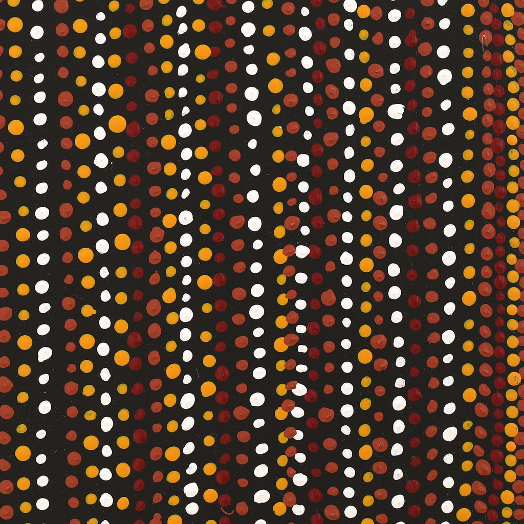 Aboriginal Artwork by Delores Nangala Robertson, Ngapa Jukurrpa (Water Dreaming) - Puyurru, 30x30cm