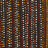 Aboriginal Artwork by Delores Nangala Robertson, Ngapa Jukurrpa (Water Dreaming) - Puyurru, 30x30cm