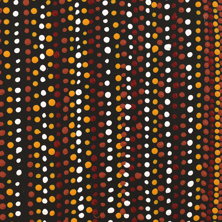 Aboriginal Artwork by Delores Nangala Robertson, Ngapa Jukurrpa (Water Dreaming) - Puyurru, 30x30cm