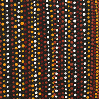 Aboriginal Art by Delores Nangala Robertson, Ngapa Jukurrpa (Water Dreaming) - Puyurru, 30x30cm - ART ARK®