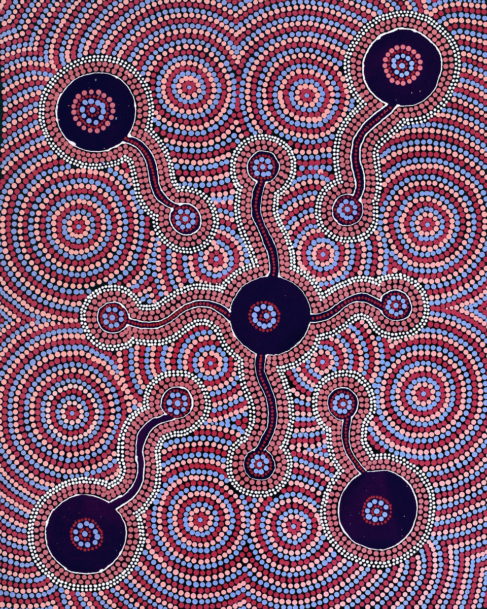 Aboriginal Art by Derik Lynch, Ngayuku Ngura, 100x80cm - ART ARK®