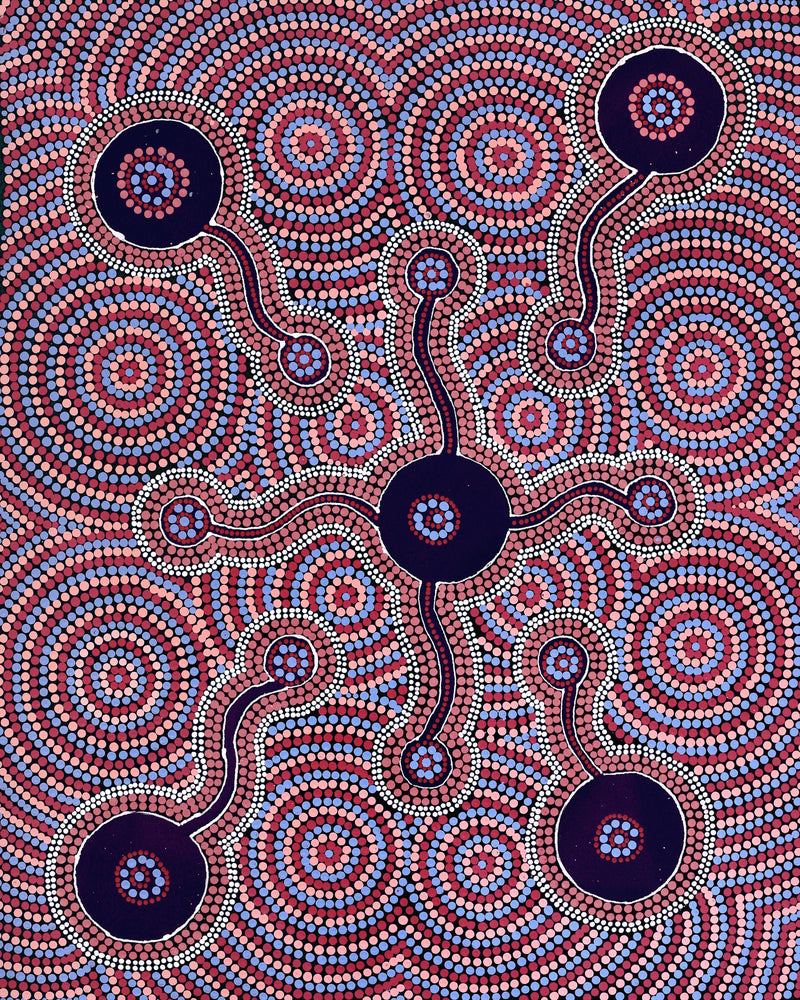 Aboriginal Artwork by Derik Lynch, Ngayuku Ngura, 100x80cm