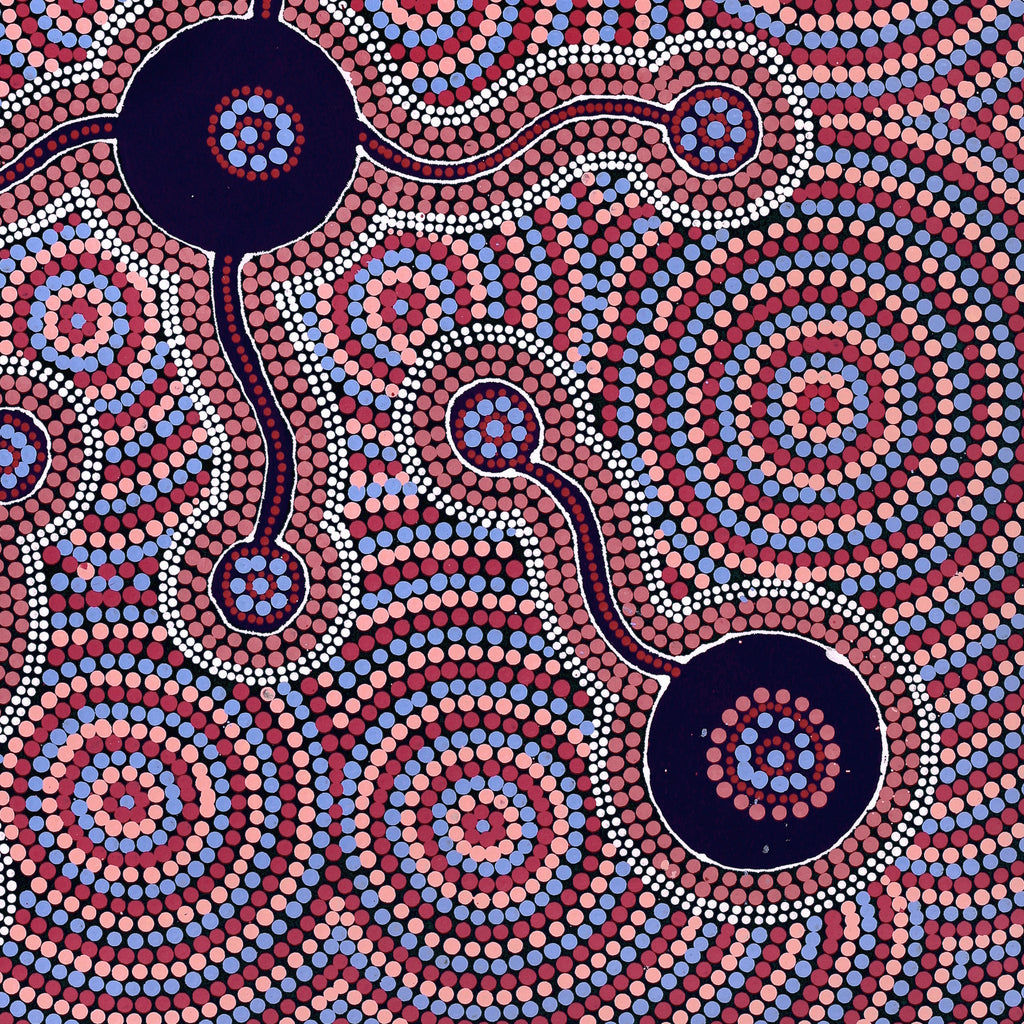 Aboriginal Art by Derik Lynch, Ngayuku Ngura, 100x80cm - ART ARK®