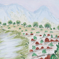 Aboriginal Artwork by Dianne Inkamala, Rutjipma (Mt Sonder), 26x17cm