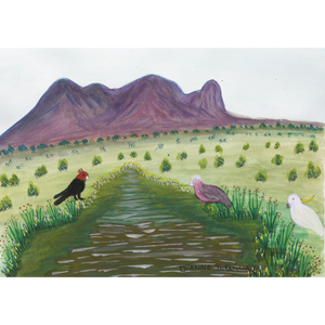 Aboriginal Art by Dianne Inkamala, Rutjipma (Mt Sonder), 34x24cm - ART ARK®