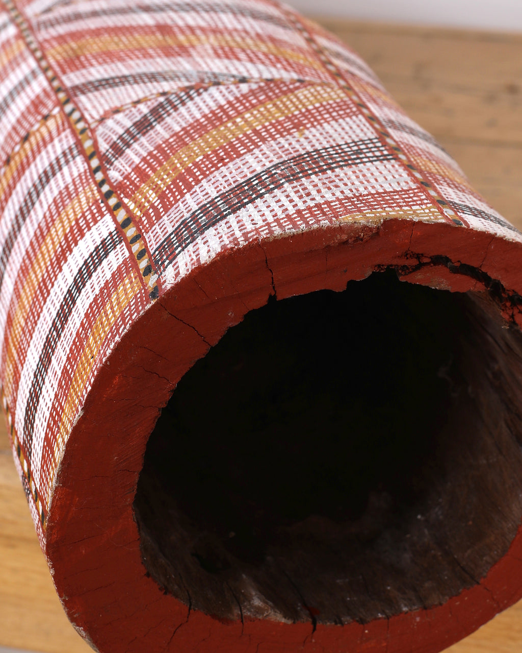 Aboriginal Artwork by Dion Wurrkidj, Lorrkon (Hollow Log), 90cm