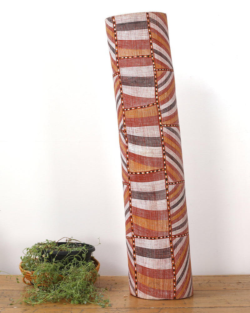 Aboriginal Artwork by Dion Wurrkidj, Lorrkon (Hollow Log), 90cm