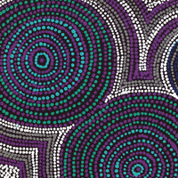 Aboriginal Artwork by Diona Nakamarra Williams, Seven Sisters Dreaming, 61x46cm