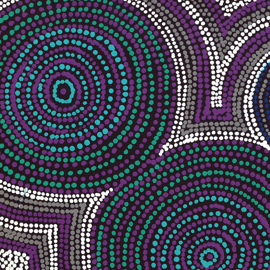 Aboriginal Artwork by Diona Nakamarra Williams, Seven Sisters Dreaming, 61x46cm